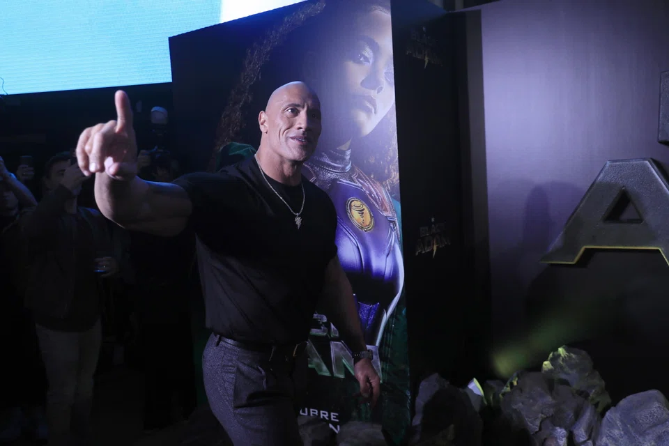 US actor Dwayne Johnson attends the premiere of the 'Black Adam' film at Cinema Capitol in Madrid, Spain, 19 Oct 2022. 