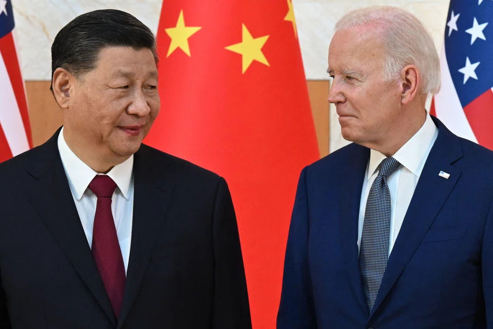 US President Joe Biden (right) and Chinese President Xi Jinping last met on the sidelines of the G20 Summit in Bali in November 2022.