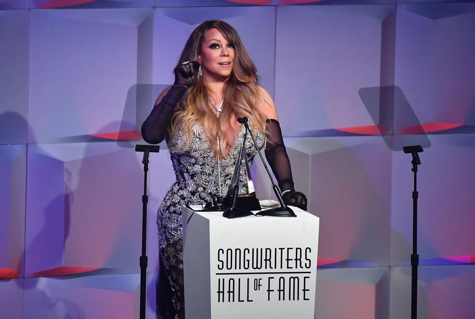 US singer Mariah Carey speaks onstage during the Songwriters Hall of Fame 51st Annual Induction and Awards Gala in New York on June 16, 2022.