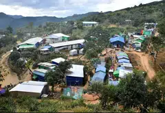 A relief camp at the border village in India's northeastern state of Mizoram, India. Clashes have sent refugees into all of Myanmar’s neighbours, including thousands who fled into India in recent days from fighting in Chin State in the northwest.