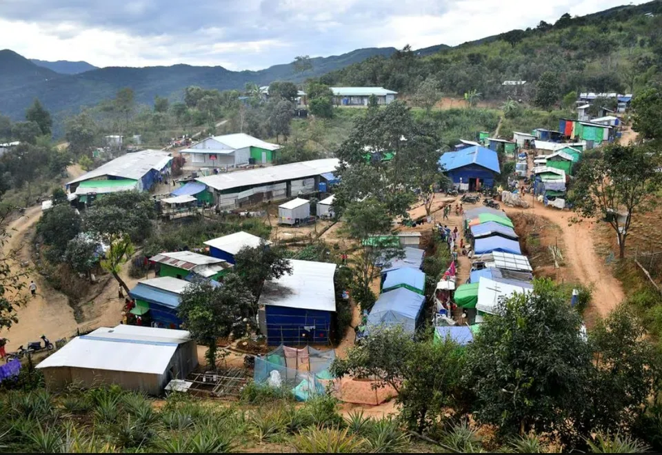 A relief camp at the border village in India's northeastern state of Mizoram, India. Clashes have sent refugees into all of Myanmar’s neighbours, including thousands who fled into India in recent days from fighting in Chin State in the northwest.