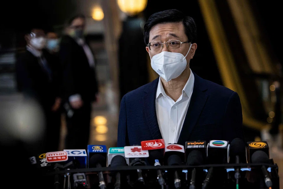 US video hosting service YouTube on Wednesday (Apr 20) suspended a channel promoting Hong Kong official John Lee's uncontested bid to be the city's next leader, saying the move was in compliance with sanctions against the ex-security chief.