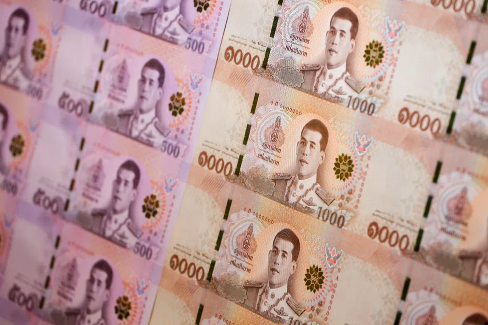 The baht fell by 1.4 per cent against the US dollar on Wednesday, reaching a one-week low.