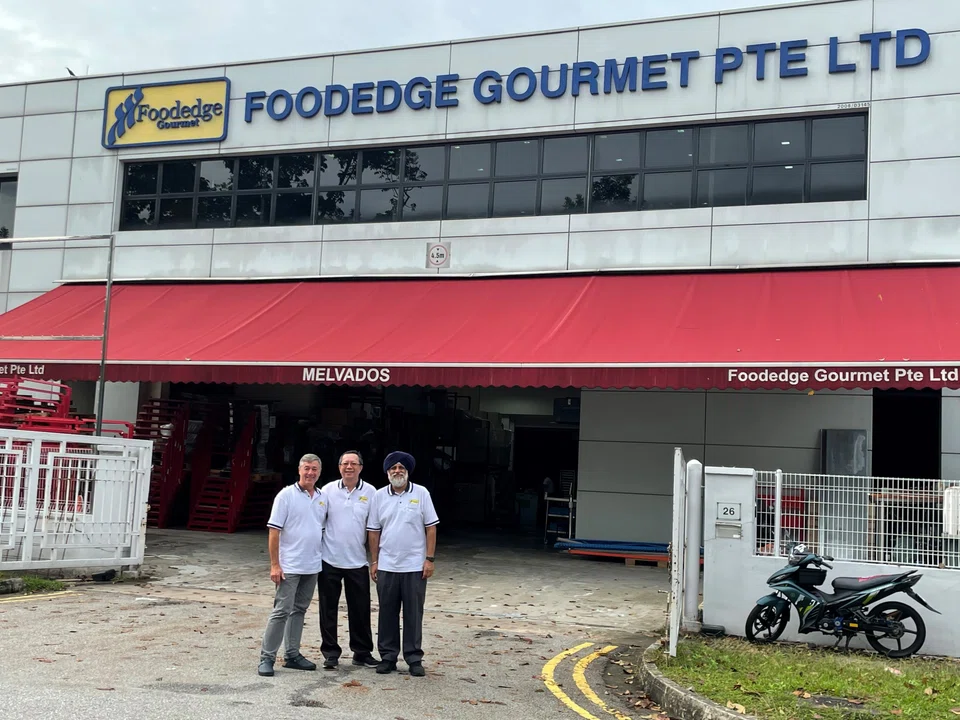From left: Karl Ableitner, Raymond Foo and Manmeet Singh, co-founders of Foodedge Gourmet and Melvados. 