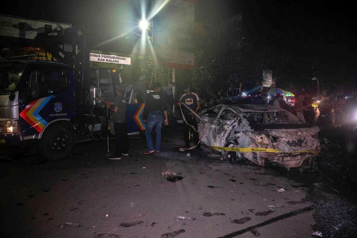 More than 130 people died in a crush after a match at Kanjuruhan stadium in East Java on Oct 1.