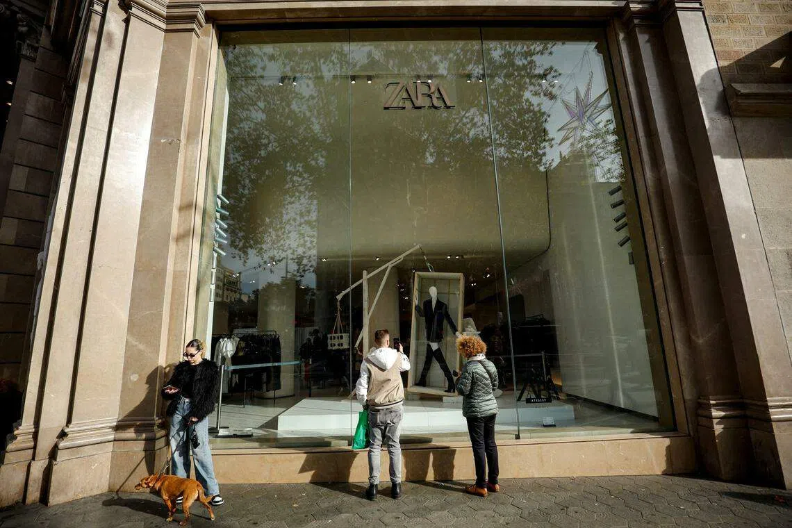 Zara owner Inditex reports a net profit of 4.1 billion euros (S$5.9 billion) for the nine-month period to end-October, up 32.5 per cent from a year earlier.