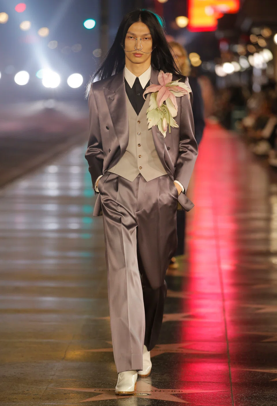 Hollywood stars graced the Gucci Love Parade show