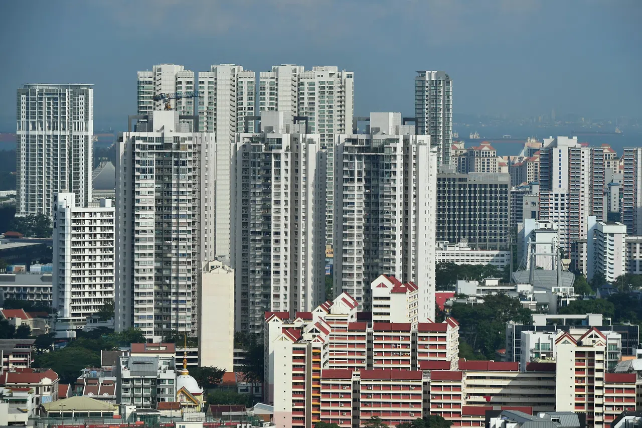 Generic photograph of Singapore skyline, including HDB flats, and condominiums taken from the Medical Library of Lee Kong Chian School of Medicine at 11 Mandalay Road on Mar 29, 2018. Can be used for stories on money, invest, population, home, housing, financial, tax, property, building, land, and greenery. 