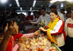 Though yet to be named as Pheu Thai’s prime ministerial candidate, Paetongtarn Shinawatra (above) is far ahead in opinion polls for premier.