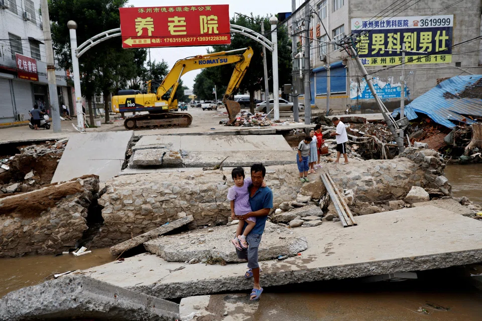 Northern China, including Beijing, are the hardest hit by floods after record rainfall from Typhoon Doksuri.