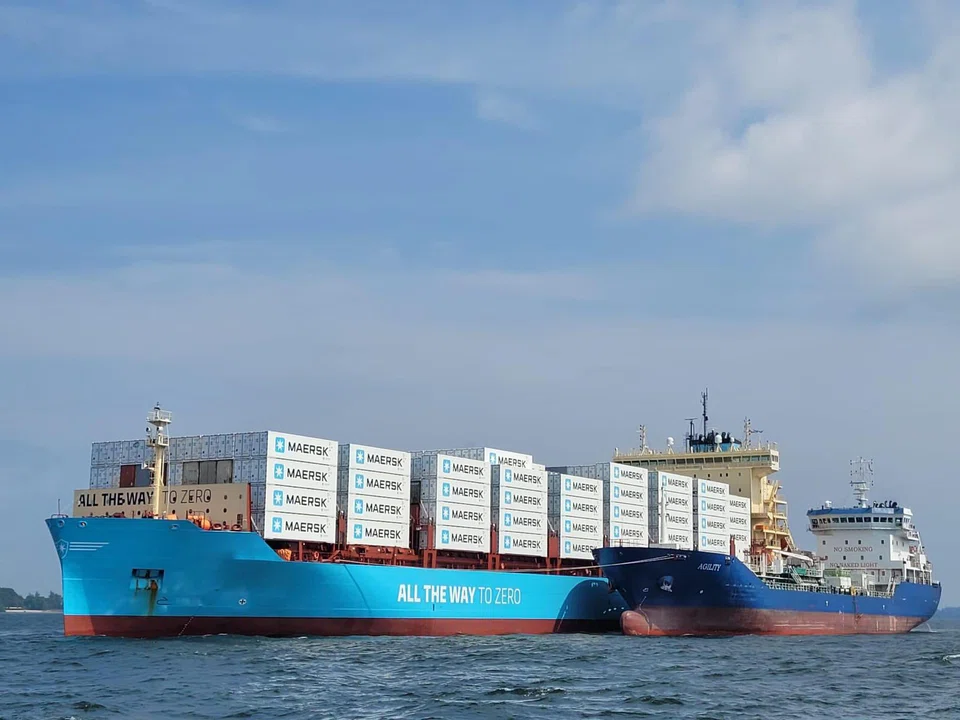 Singapore completed its first ship-to-ship bunkering operation in July this year. Methanol can cut carbon dioxide emissions by up to 95 per cent when produced from renewable electricity.