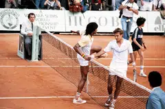 France's Yannick Noah (left) defeated Sweden's Mats Wilander at the 1983 French Open final. It's been 40 years since France last produced a men's champion at its home Grand Slam.