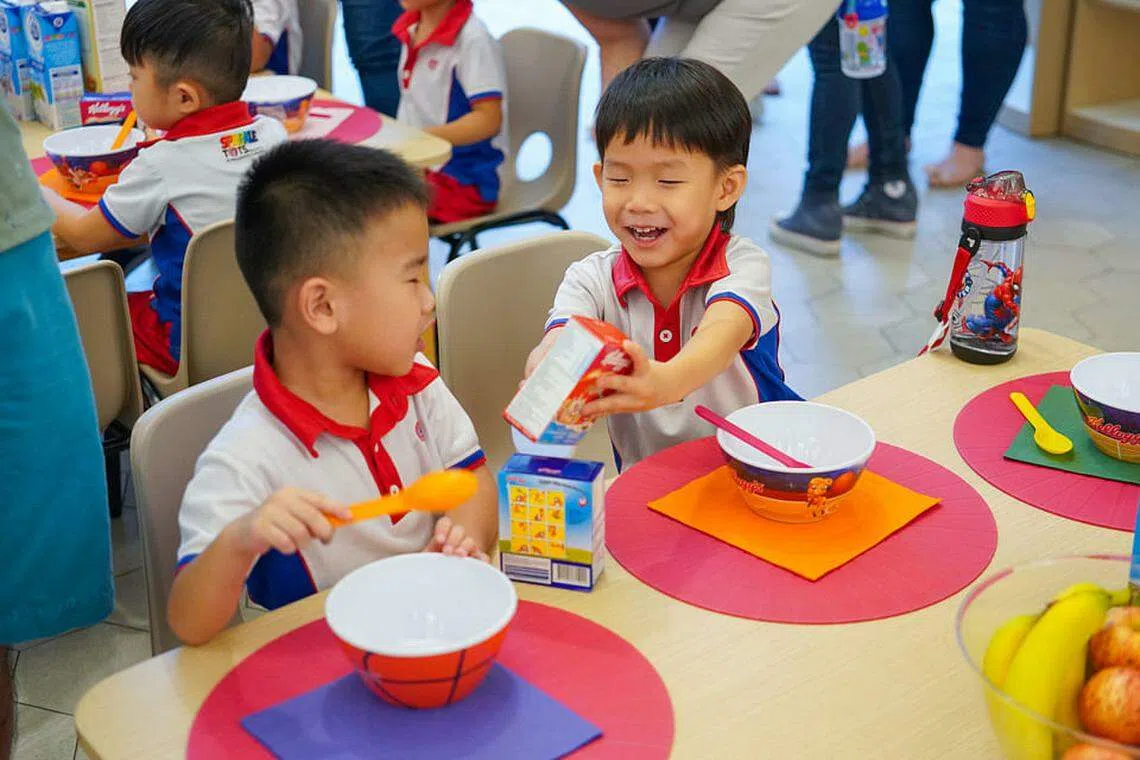 Helping to start the day with breakfast