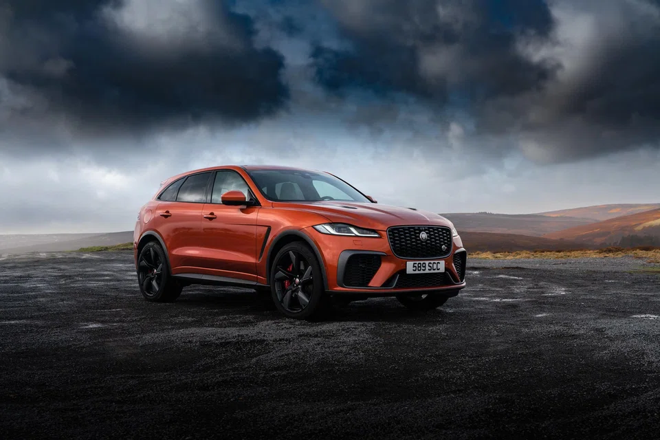 Jaguar's F-Pace SVR, a product of Tata's luxury-car unit, Jaguar Land Rover (JLR). JLR last week reported a 24 per cent jump in its wholesale volumes, excluding from China, in the January-March quarter, while retail sales grew 30 per cent as chip and other supply constraints eased.  