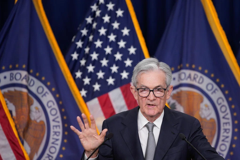US Federal Reserve Chair Jerome Powell speaks during a news conference following a Federal Open Market Committee (FOMC) meeting in Washington, DC, on Nov 1, 2023. 