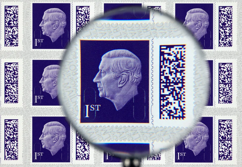 The new King Charles III 1st class stamp. 