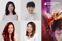 Clockwise from top left: Phyllis Ong, group CEO of Armstrong Industrial; Althea Lim, co-founder and group CEO of Gushcloud International; Olive Tai, co-founder and managing director Synagie Group Asia and Europe; and Yvon Bock, founder and CEO of Hegen.