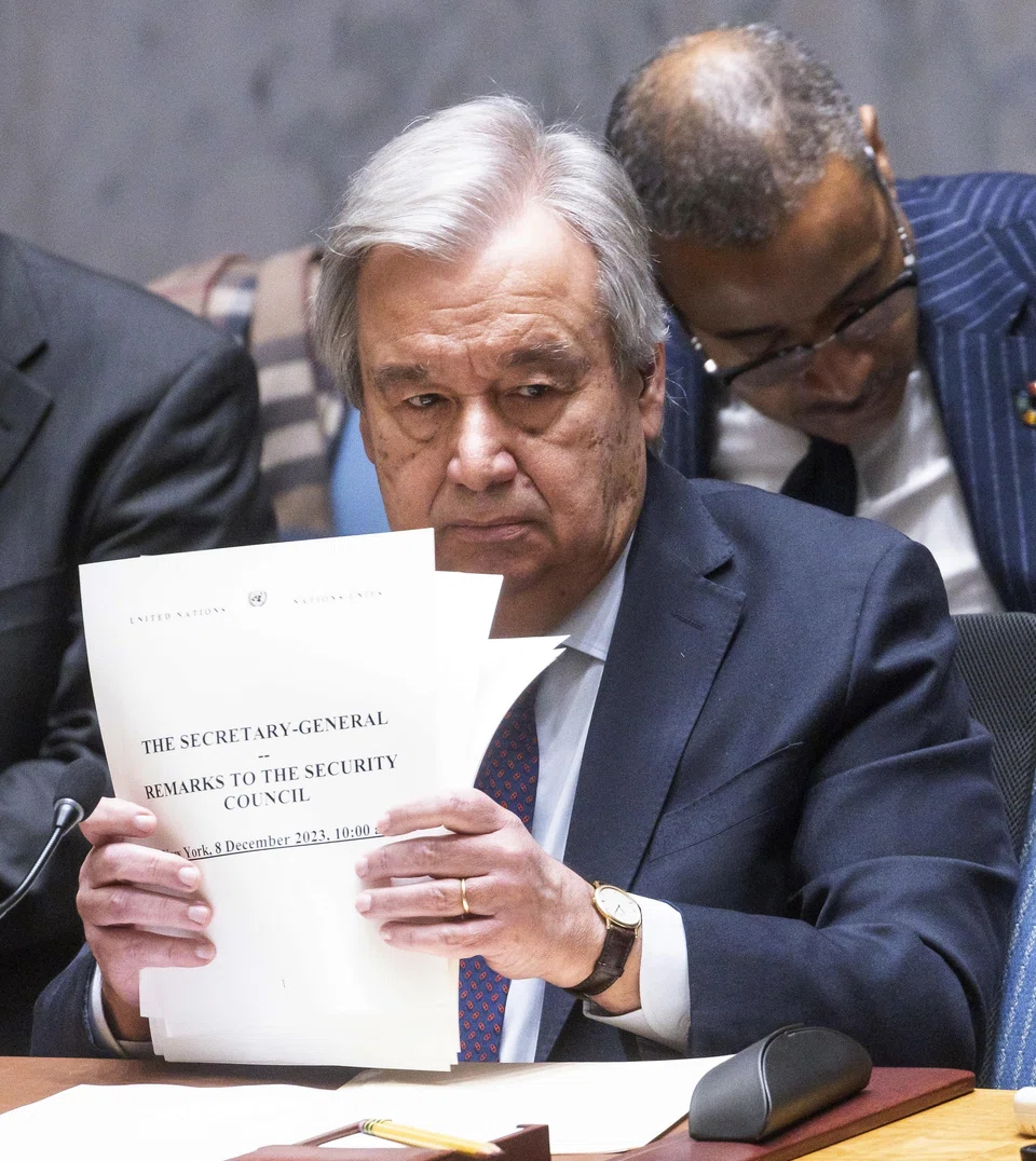 United Nations Secretary-General Antonio Guterres says: "The situation is fast deteriorating into a catastrophe with potentially irreversible implications for Palestinians as a whole and for peace and security in the region."