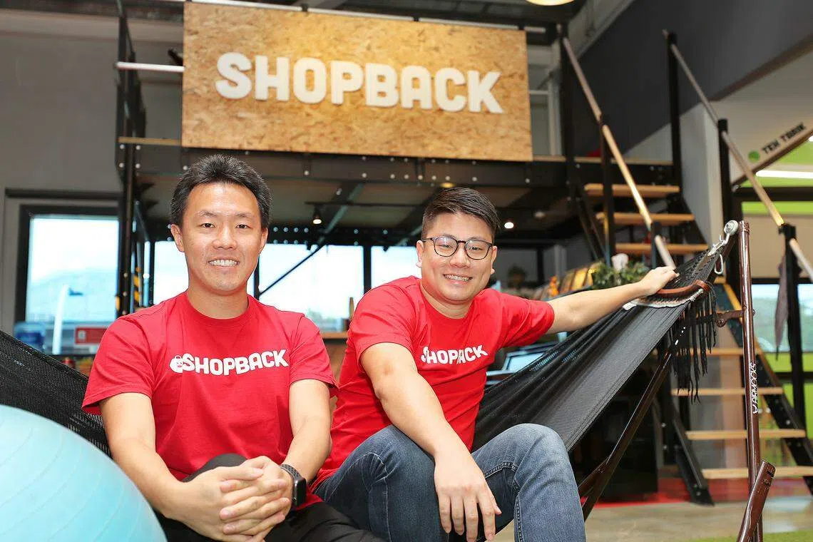 ShopBack’s co-founders Henry Chan (left) and Joel Leong will see their rewards platform receive a US$30 million investment from Westpac