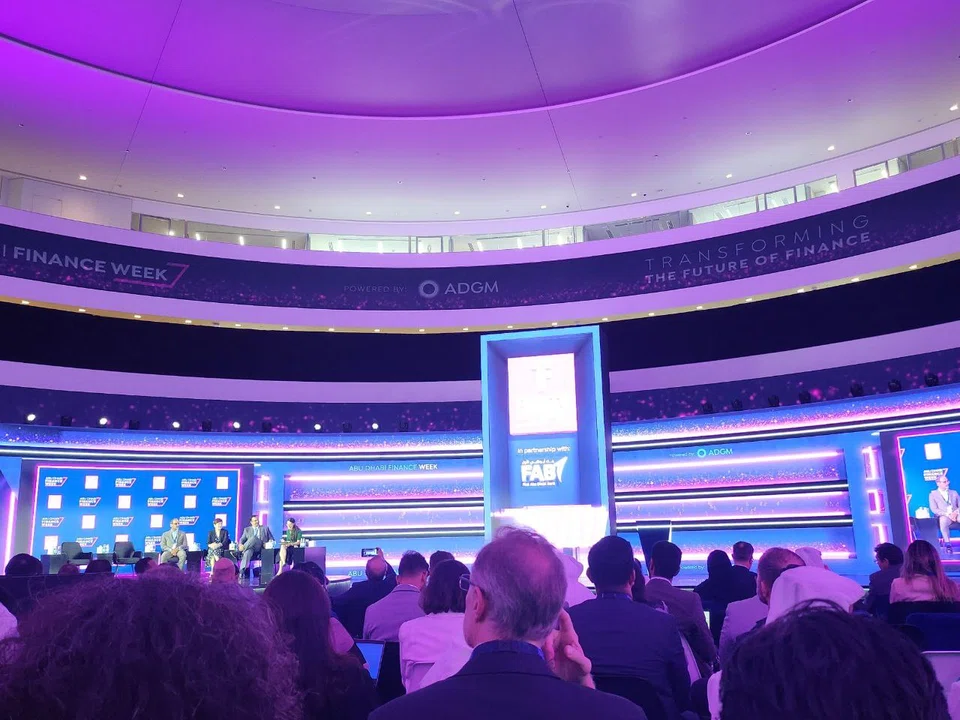 The panellists discussing how big banks drive innovation along with fintech start-ups. The panel was part of the programme at the five-day Abu Dhabi Finance Week forum, held in the ADGM Building in the city.