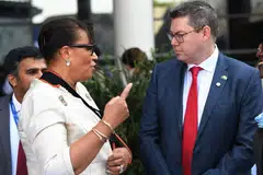 Australia will establish a defence school to train Pacific island militaries, Canberra’s new Pacific minister  Pat Conroy (right) said on Tuesday.