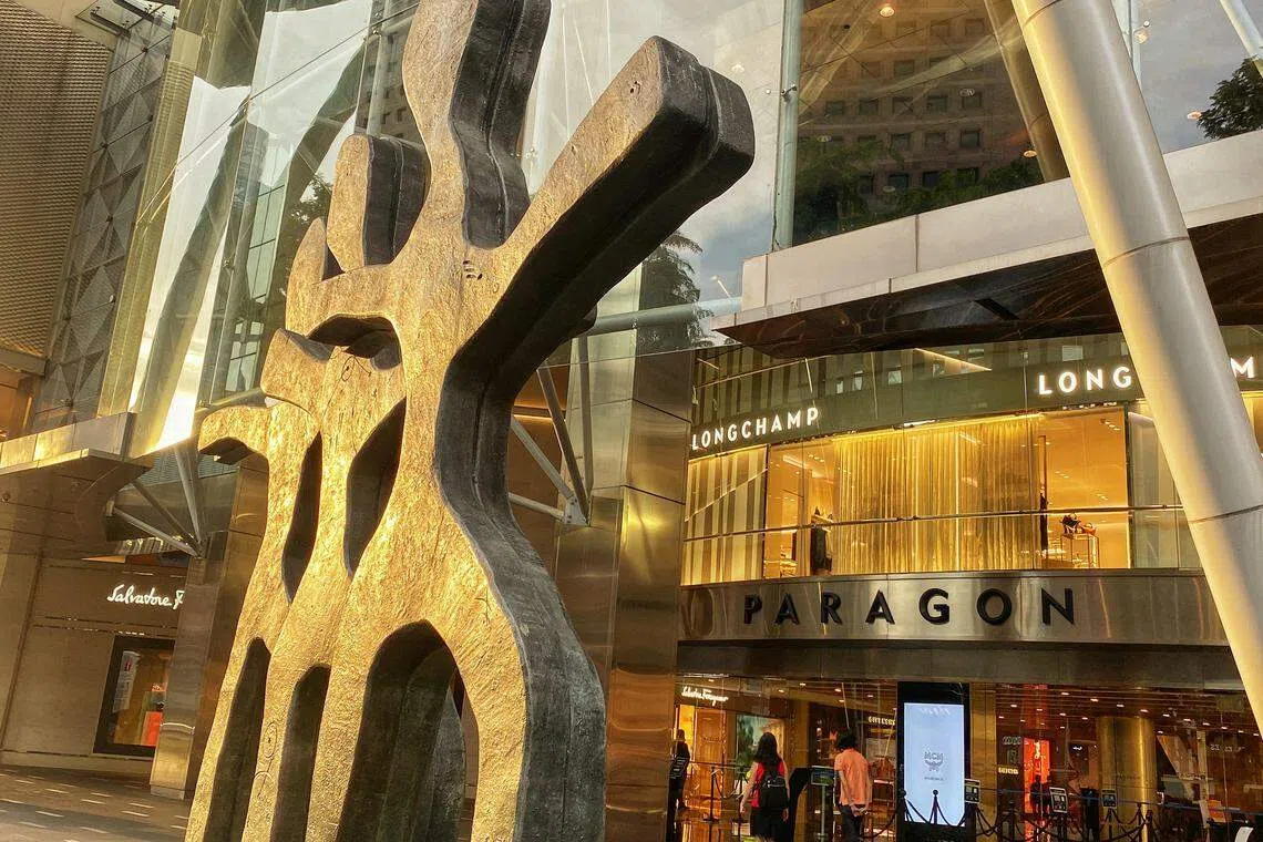 The Paragon, Paragon Reit's flagship asset in Singapore. The Reit's capitalisation rates for its Singapore assets remain unchanged in FY2023. 
