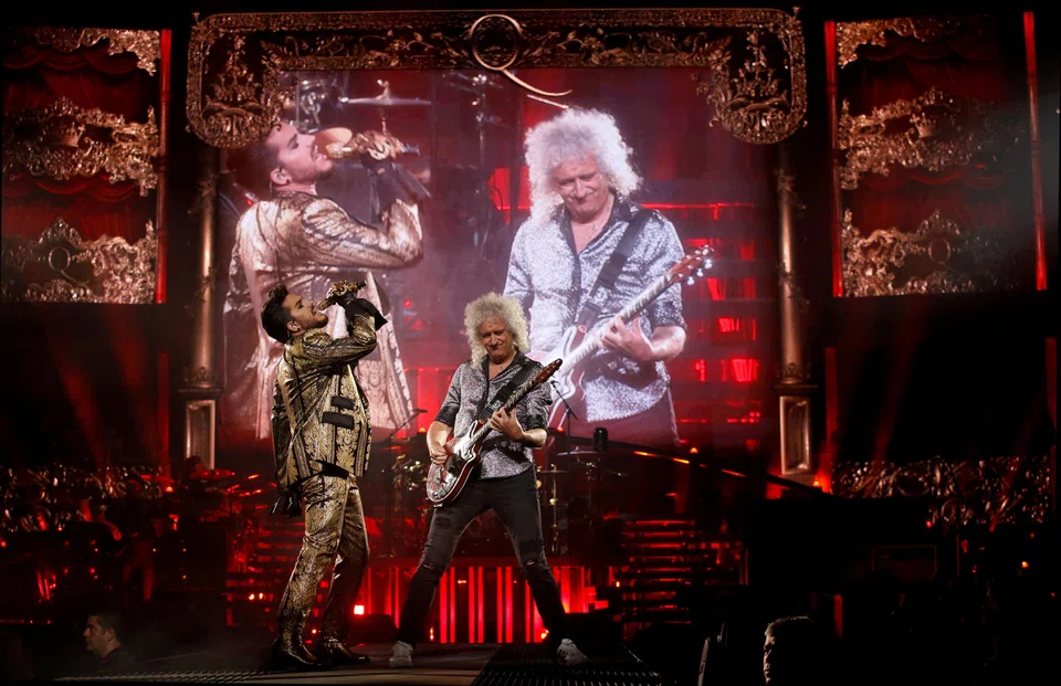 Guitarist Brian May (right), drummer Roger Taylor and singer Adam Lambert (left) announced on Friday (Mar 24) they would return this autumn to the region where they first launched the tour in 2019.