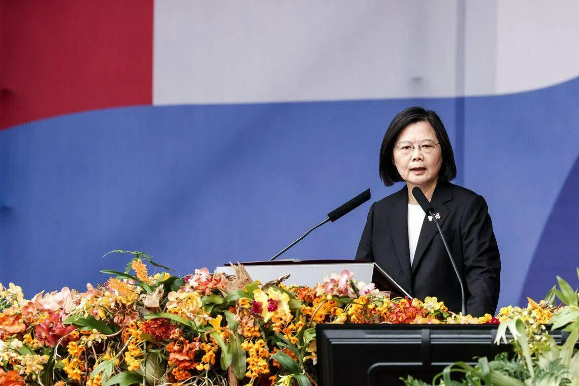 While delivering her last national day speech, Taiwan's President Tsai Ing-wen  said that differences between Taiwan and China must be resolved peacefully, and that maintaining the status quo is “critical” for that.