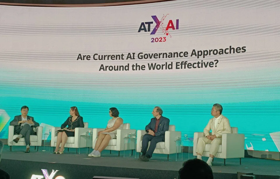 Copyright infringement was just one of the many thorny issues around AI raised by panellists in the wide-ranging discussion.