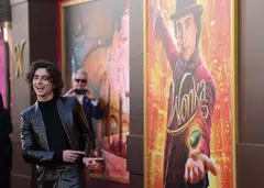 The film is a prequel, with Timothee Chalamet (left) as a younger version of Roald Dahl’s famous chocolatier Willy Wonka, a character first played by Gene Wilder and then Johnny Depp.