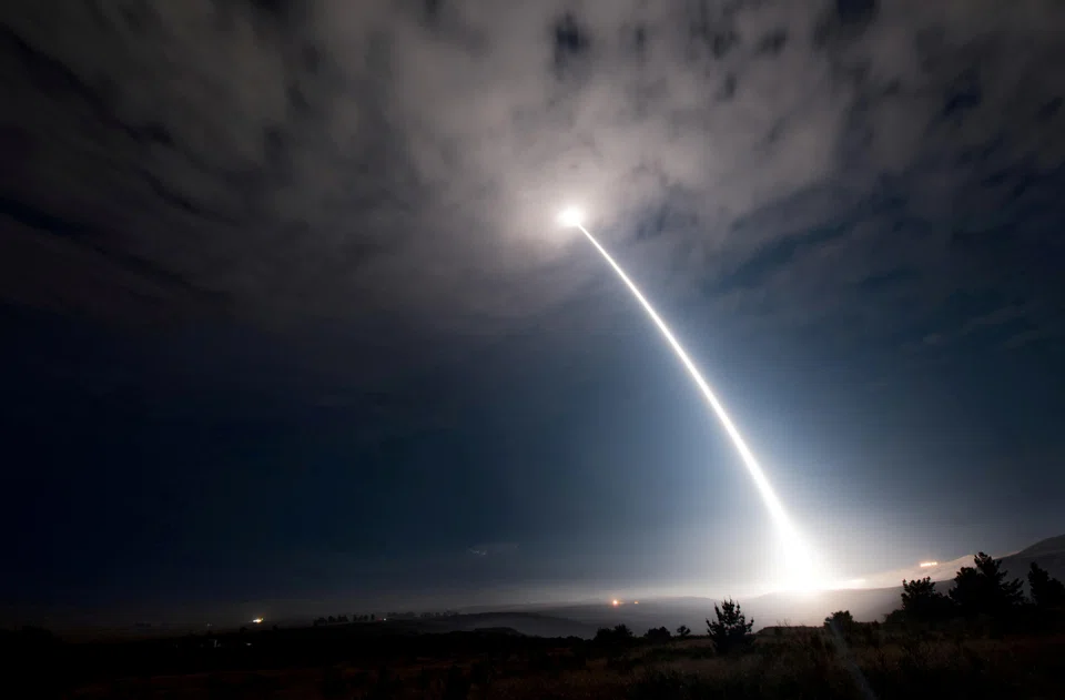An unarmed Minuteman III intercontinental ballistic missile launches during an operational test  Vandenberg Air Force Base, California on August 2, 2017.    