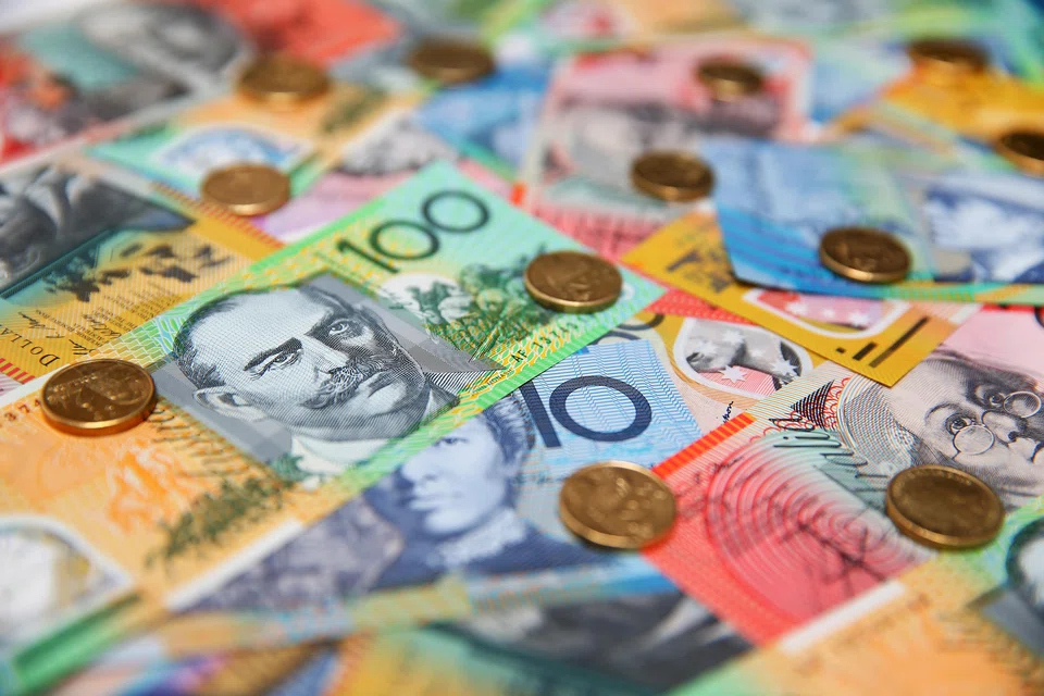 The Australian dollar is set for its sharpest daily drop in a month after the central bank on Tuesday held interest rates at 4.1 per cent for a second month.