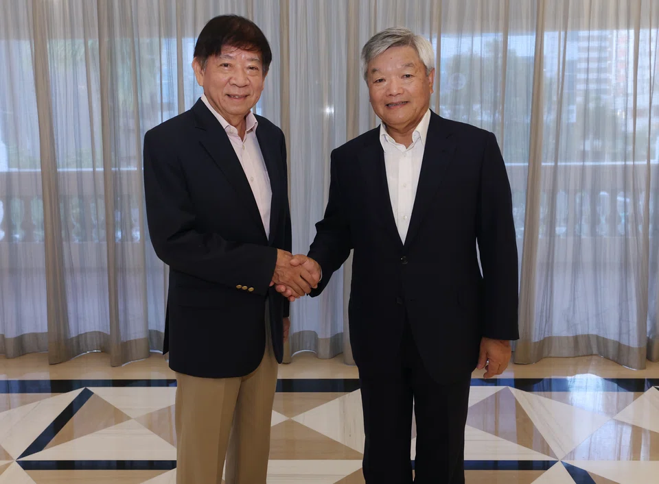 SPH Media Trust chairman Khaw Boon Wan (left) and Nikkei chairman and group CEO Naotoshi Okada met to discuss collaboration on new digital products to better serve audiences in Singapore and the region.
