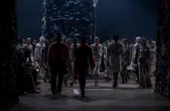 The show from France’s Marine Serre, who has disrupted the industry with her determined adherence to sustainability, as part of the men's fashion week in Paris on Jan 21. 