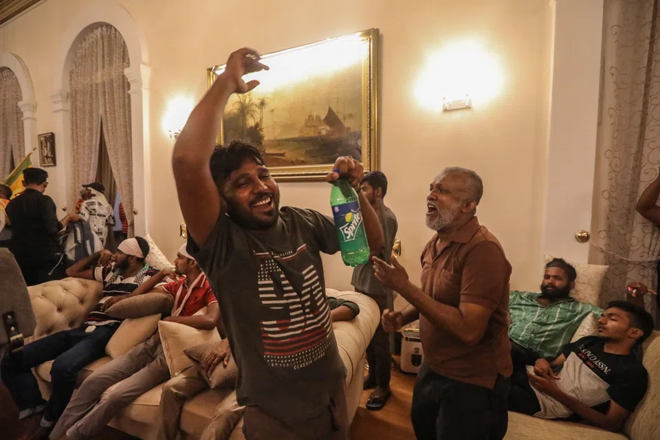 Frustration with the economic crisis boiled over on Saturday as a huge crowd surged into the presidential palace.