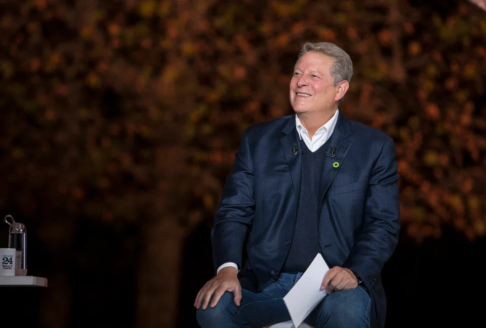 Former US vice-president Al Gore (in a 2018 photo) said in an interview before Climate Week in New York last week that net-zero commitments by bankers and investors are welcome, "but obviously they have to be followed up".  