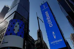 Coinbase Global shares tumbled after first-quarter revenue missed estimates and the largest US cryptocurrency exchange warned that total trading volume in the current quarter will be lower than in the first. 
