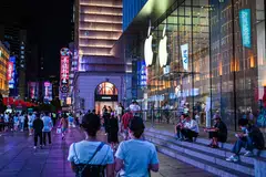 Shoppers outside an Apple store in Shanghai. As the country emerges from the pandemic, Unipec (the trading arm of refining giant Sinopec) has snapped up 10 million barrels from the UAE for loading in April.   