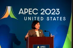 Closing out two days of talks in Detroit, the Apec host, US Trade Representative Katherine Tai,  issued a chair’s statement summarising the discussions, with an emphasis on inclusiveness, fighting climate change and sustainability. 