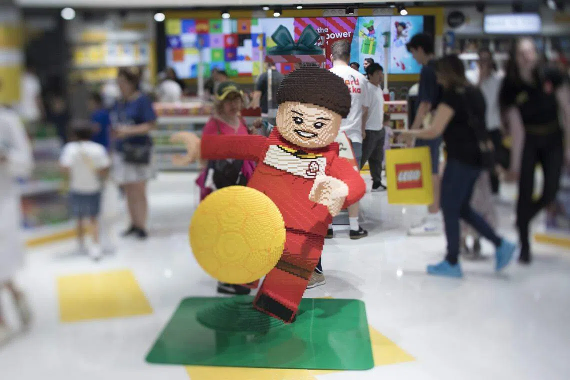 Lego owner, the Kirkbi group’s net income rose to 11.3 billion kroner (S$2.2 billion) in 2023.
