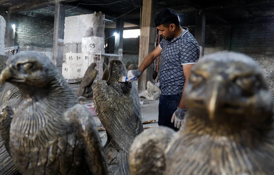 The clay-based murals reflect the country's long history - from the Assyrian period through to the Islamic State occupation.