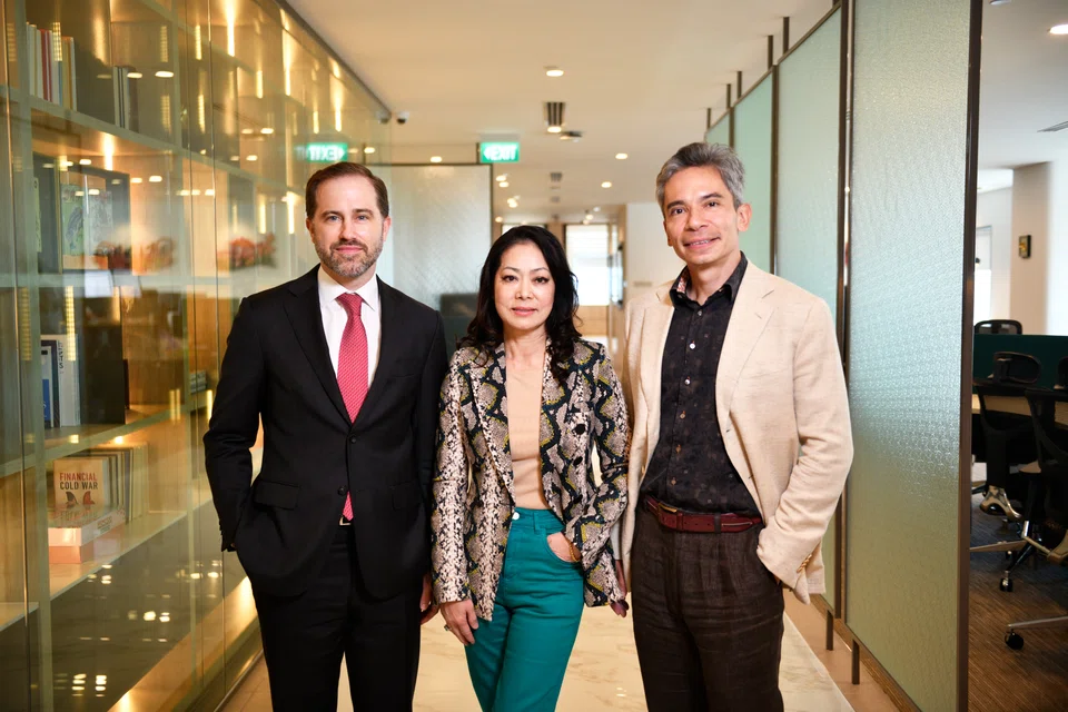 From left: Robert Weeber, AlTi president (international wealth management); Anthonia Hui and Leonardo Drago, co-founders of AL Wealth Partners. The merger is expected to open up new opportunities for wealthy families in areas such as impact capital.