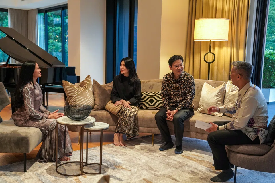 On Sunday, Wong was hosted to dinner by Malaysian Finance Minister Zafrul Aziz. They are pictured here with their spouses.