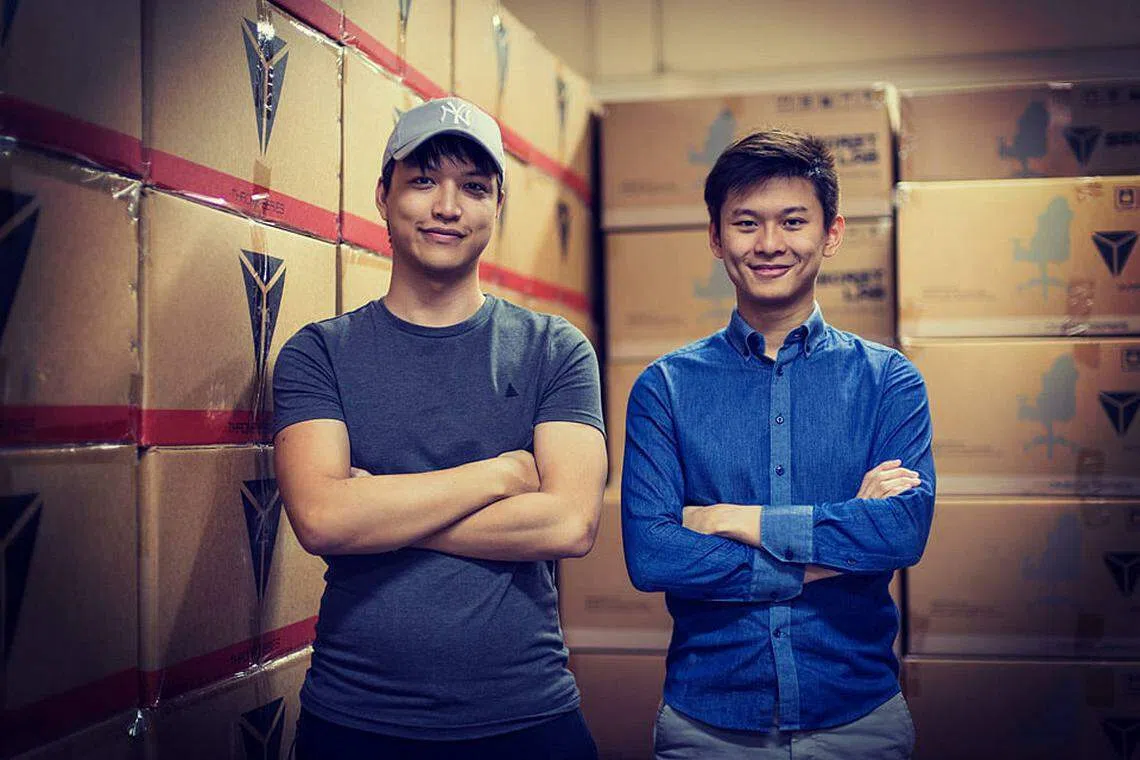 In the front seat of chairs for gamers