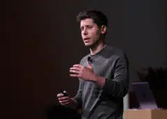 OpenAI CEO Sam Altman delivers the keynote address at the first-ever Open AI DevDay conference in San Francisco, US, Nov 6, 2023.