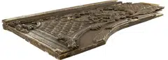 The “hero floating wood panel” was designed to mimic the most famous complete piece of debris salvaged from the 1912 shipwreck
