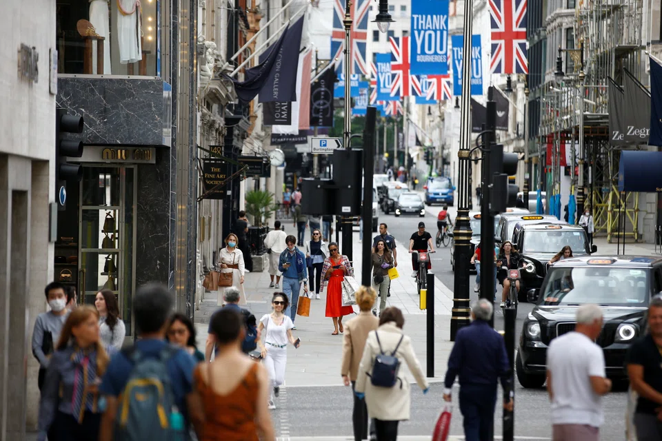 The Office for National Statistics (ONS) said spending on goods that it classes as 'delayable' fell to 80 per cent of its pre-pandemic February 2020 average level in the week to Jul 21.
