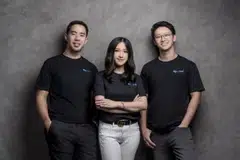 Left to right: Ideal's co-founders Albert Surjaudaja,  Indira Nur Shadrina and Ian Daniel Santoso.