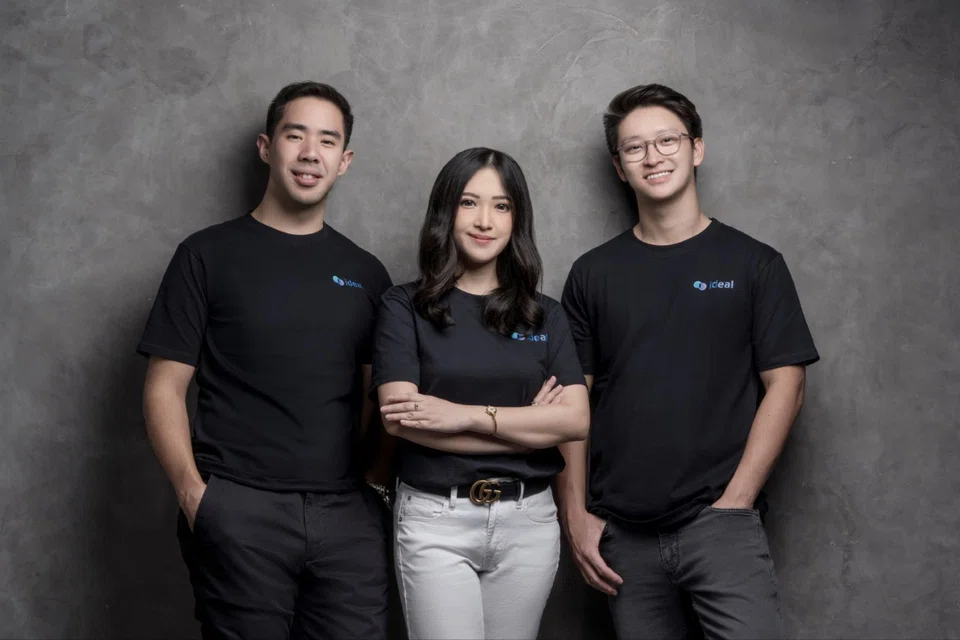 Left to right: Ideal's co-founders Albert Surjaudaja,  Indira Nur Shadrina and Ian Daniel Santoso.