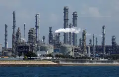 A general view of Shell's Pulau Bukom petrochemical complex in Singapore, July 15, 2019. Environmental law charity ClientEarth had sued the oil and gas company for not adequately managing climate risks, though the case was dismissed by the English Courts in May this year. 
